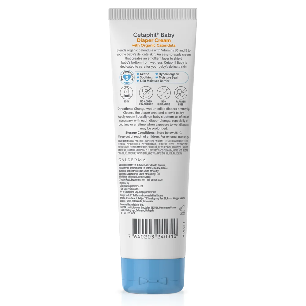 Kem làm dịu hăm tã Cetaphil Baby Diaper Cream Calendula 70g