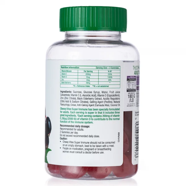 Combo 2 Thực phẩm bổ sung CHEWY VITES ADULT GUMMIES SUPER IMMUNE