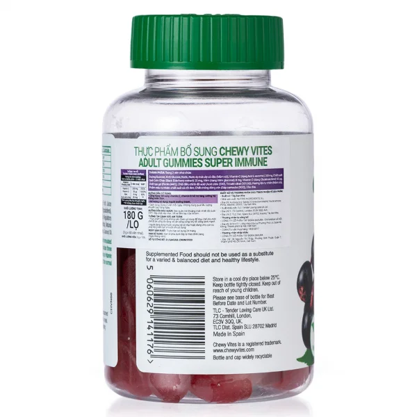 Combo 2 Thực phẩm bổ sung CHEWY VITES ADULT GUMMIES SUPER IMMUNE