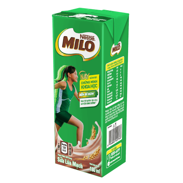 Thức uống lúa mạch uống liền Nestle Milo 180ml - Lốc 4 hộp