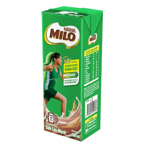 Thức uống lúa mạch uống liền Nestle Milo 180ml - Lốc 4 hộp