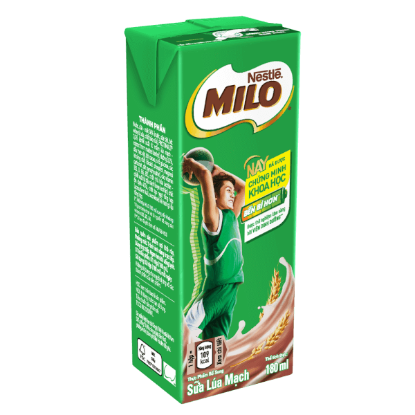 Thức uống lúa mạch uống liền Nestle Milo 180ml - Lốc 4 hộp