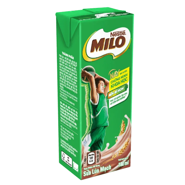 Thức uống lúa mạch uống liền Nestle Milo 180ml - Lốc 4 hộp
