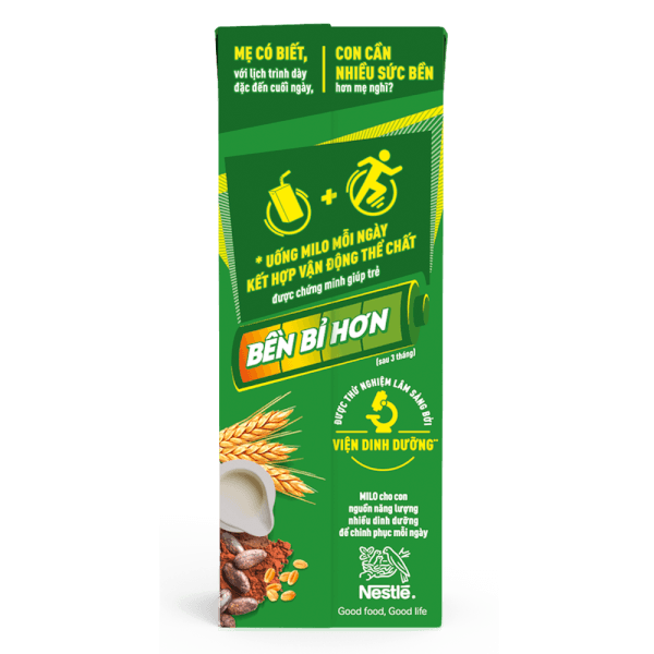 Thức uống lúa mạch uống liền Nestle Milo 180ml - Lốc 4 hộp