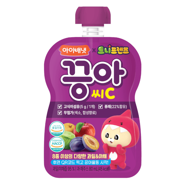 Nước ép trái cây Ivenet Puree C (táo, lê, mận, bắp cải) 80ml