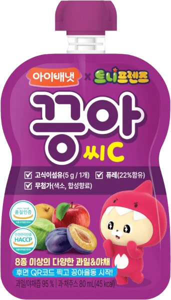 Nước ép trái cây Ivenet Puree C (táo, lê, mận, bắp cải) 80ml