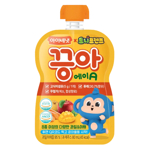 Combo 2 Nước ép trái cây Ivenet Puree A (táo, lê, xoài, cà rốt) 80ml