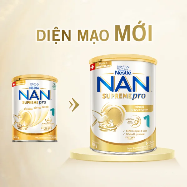 Sữa NAN SUPREME PRO số 1 800g (0-6 tháng) (giao bao bì ngẫu nhiên))