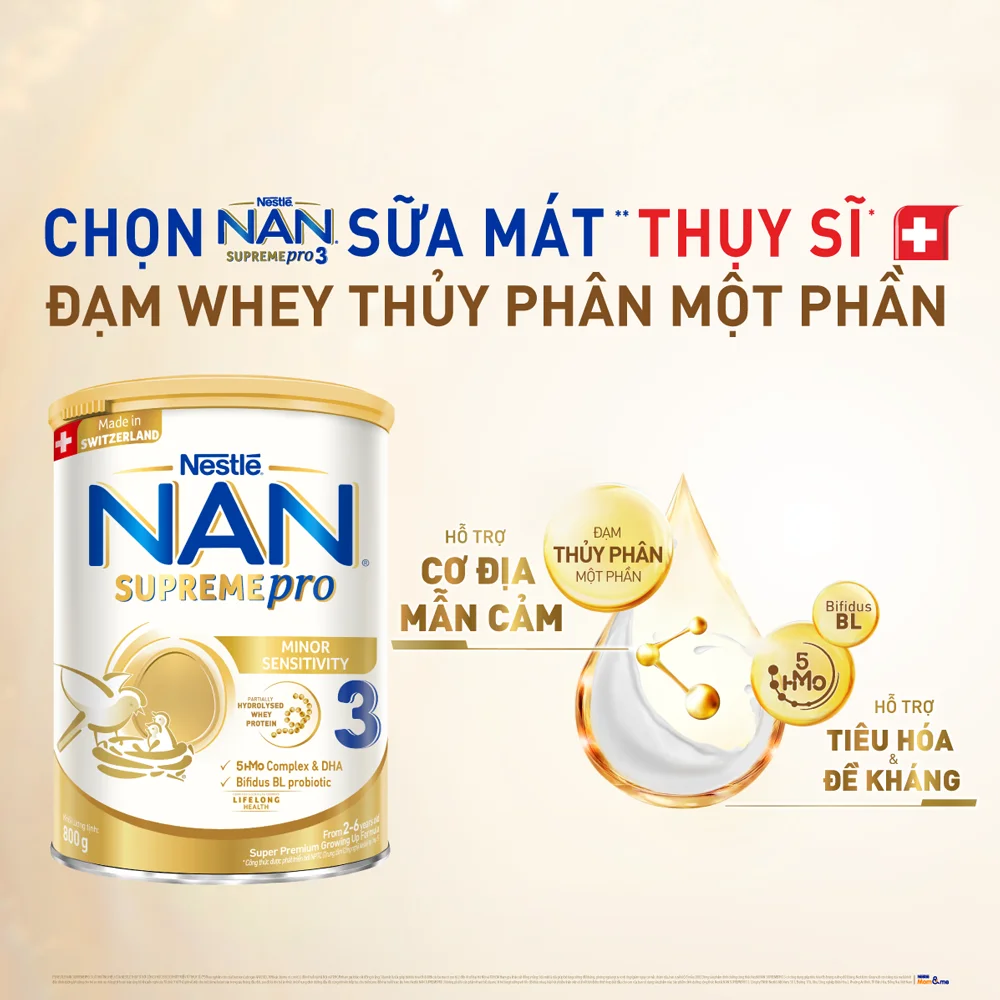 Combo 3 Sữa NAN SUPREME PRO số 3 800g (2-6 tuổi)