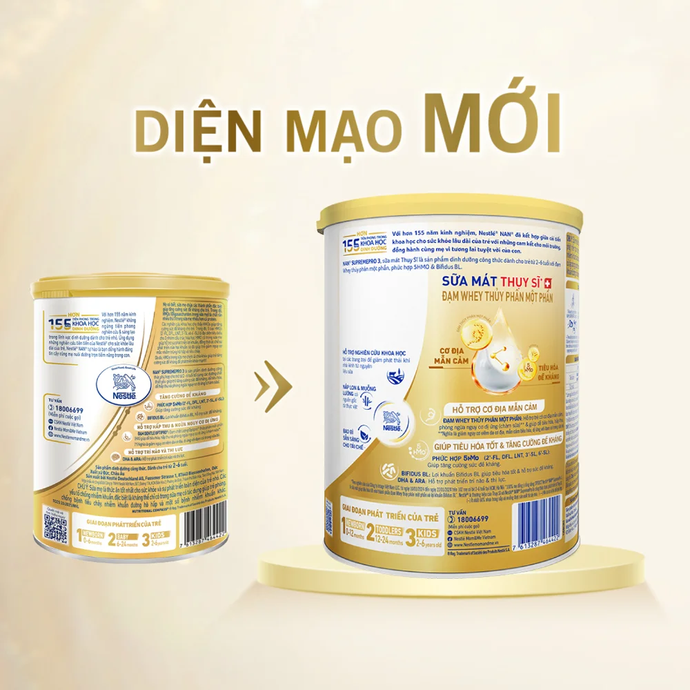 Combo 3 Sữa NAN SUPREME PRO số 3 800g (2-6 tuổi)