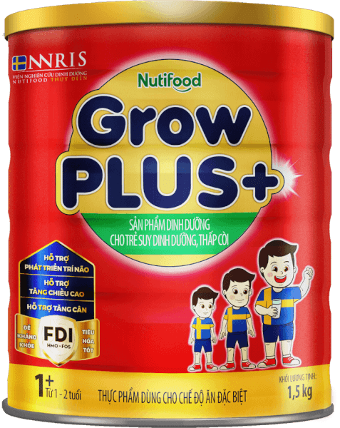 Sữa GrowPlus+ Đỏ 1+ 1,5kg (1-2 tuổi) (Giao bao bì ngẫu nhiên)