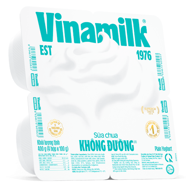 Sữa chua Vinamilk không đường 100g (giao bao bì ngẫu nhiên)