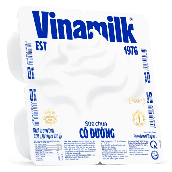 Sữa chua Vinamilk có đường 100g (giao bao bì ngẫu nhiên)