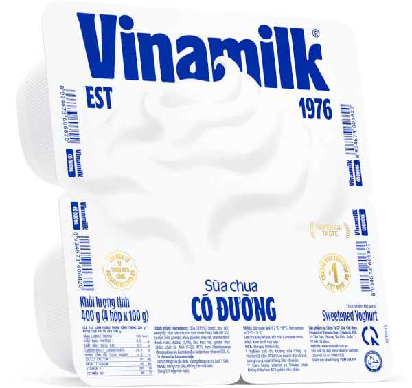 Sữa chua Vinamilk có đường 100g (giao bao bì ngẫu nhiên)