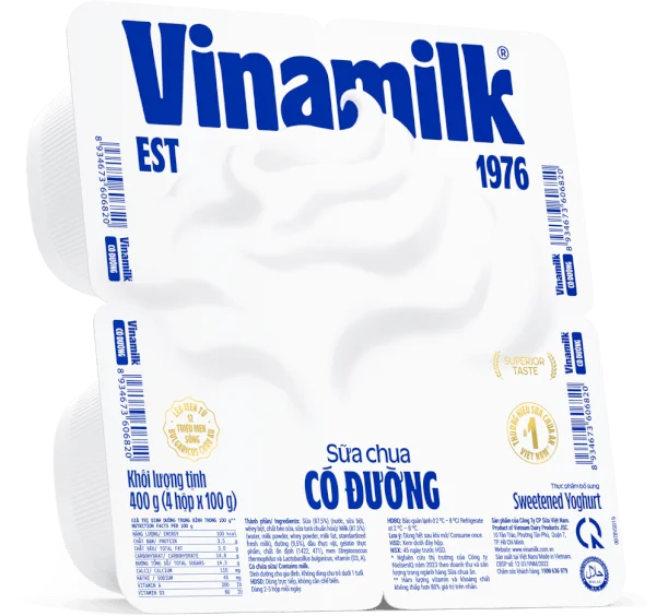 Sữa chua Vinamilk có đường 100g (giao bao bì ngẫu nhiên)