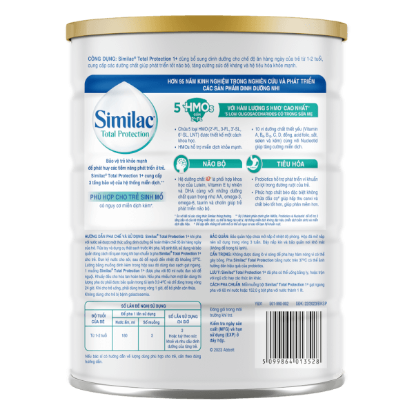 Sữa Similac Total Protection 1+ 850g (1-2 tuổi)