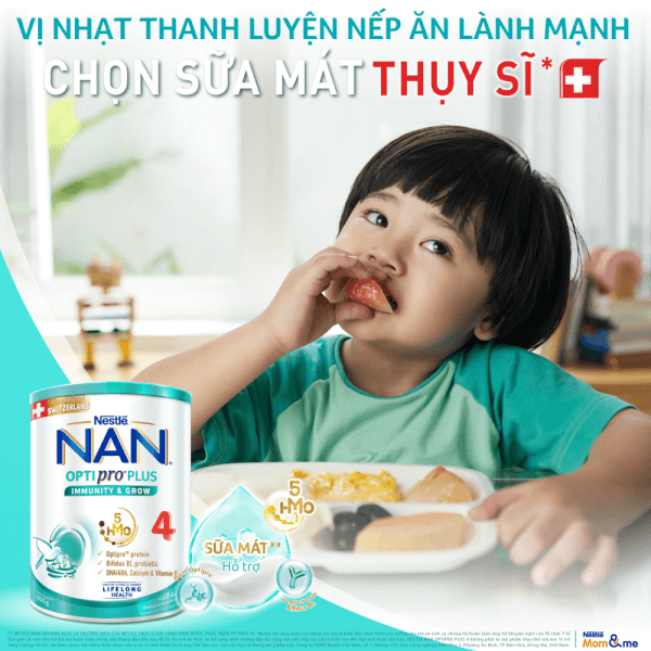 Combo 4 Sữa Nan Optipro PLUS 4 1.5kg, với 5HMO, Công thức từ Thụy Sĩ (2-6 tuổi)