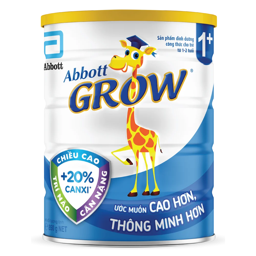 Sữa Abbott Grow 1+ 800g (1-2 tuổi) (Trọng lượng cũ: 850g, Giao ngẫu nhiên)