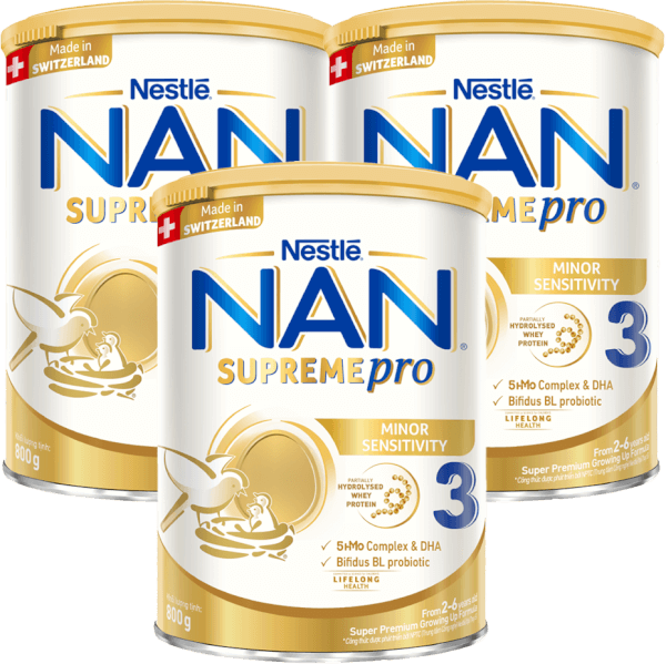 Combo 3 Sữa NAN SUPREME PRO số 3 800g (2-6 tuổi)
