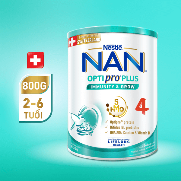 Combo 2 Sữa Nestle Nan Optipro Plus 4 800g (2-6 tuổi)