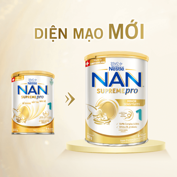 Sữa NAN SUPREME PRO số 1 800g (0-12 tháng)