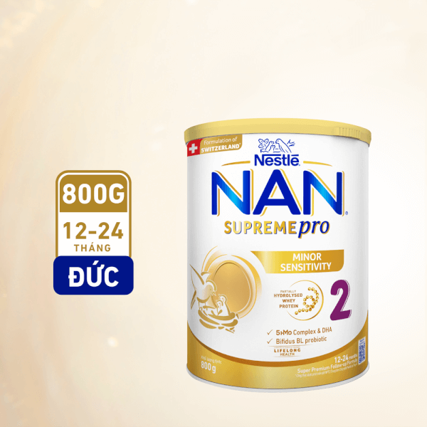 Sữa NAN SUPREME PRO số 2 800g (12-24 tháng)