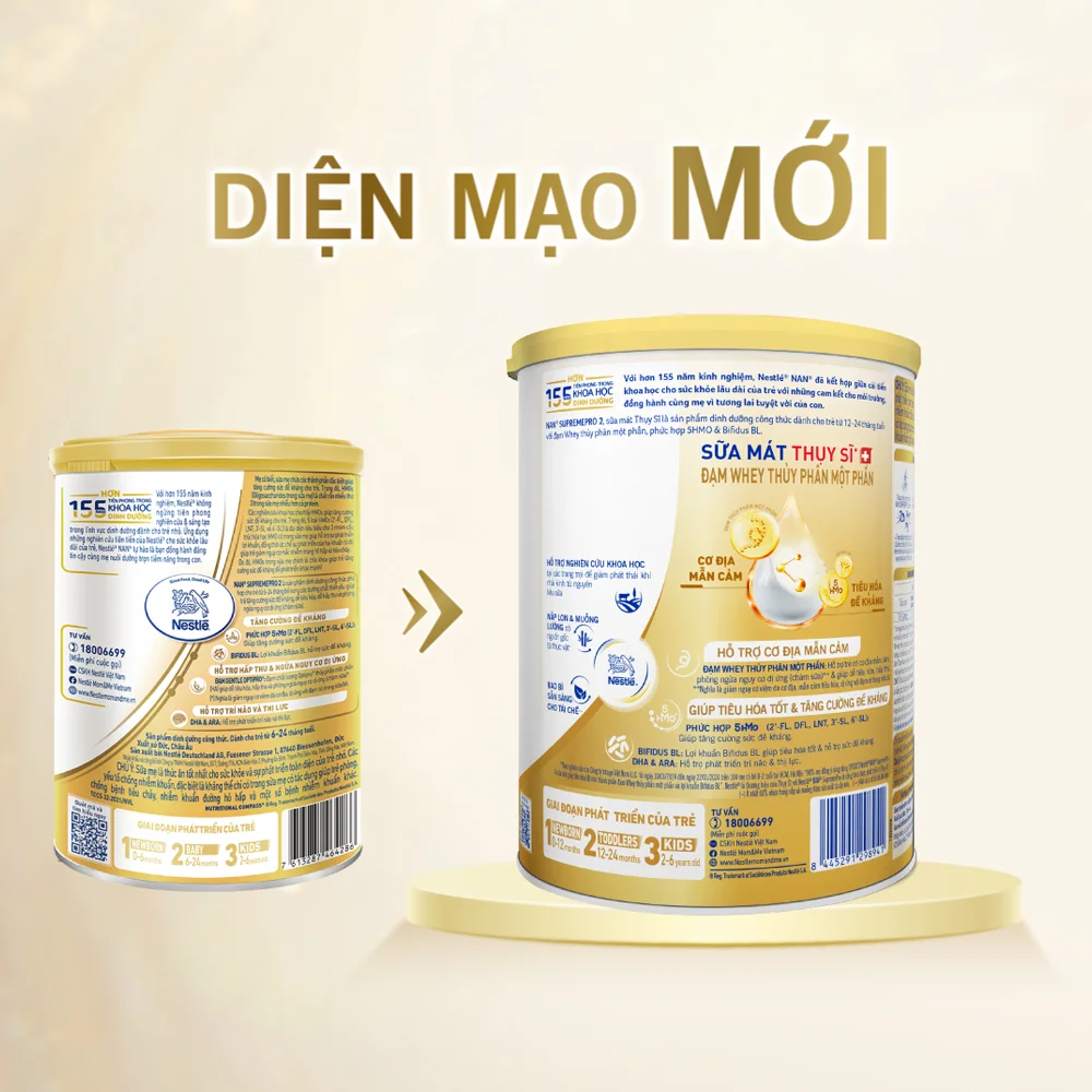 Sữa NAN SUPREME PRO số 2 800g (12-24 tháng)
