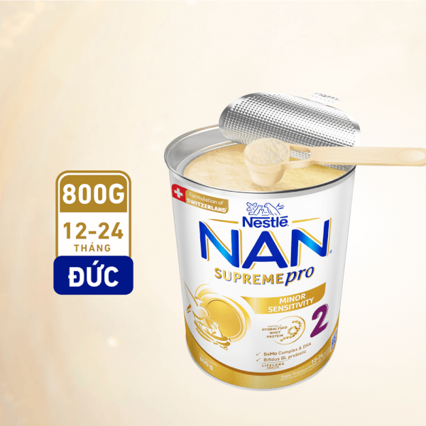 Sữa NAN SUPREME PRO số 2 800g (12-24 tháng)