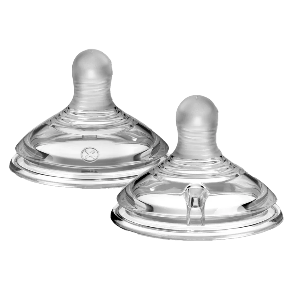 Núm ty silicon siêu mềm tự nhiên cho bé Tommee Tippee Natural Start  Variflow từ sơ sinh (vỉ đôi)