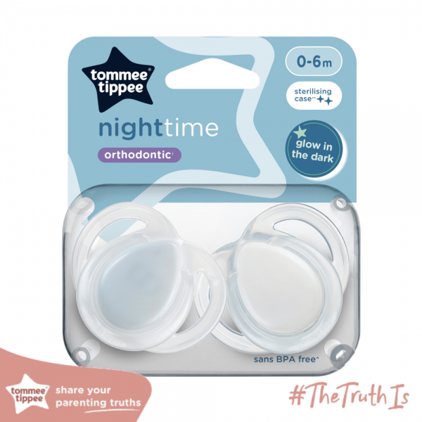 Ty ngậm dạ quang cho bé Tommee Tippee Night Time 0-6 tháng (vỉ đôi)