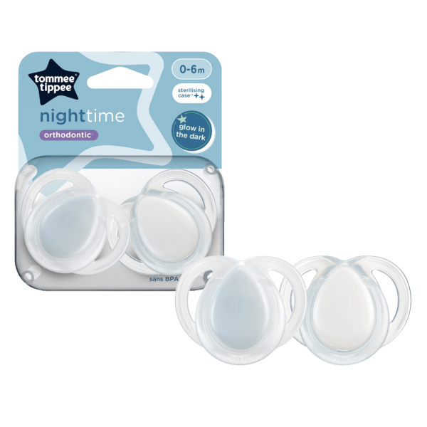 Ty ngậm dạ quang cho bé Tommee Tippee Night Time 0-6 tháng (vỉ đôi)