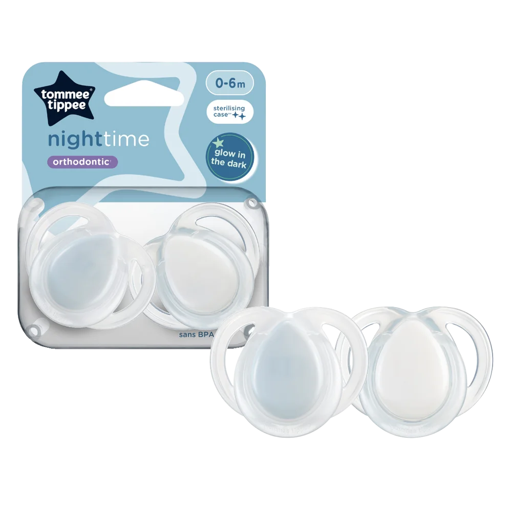 Ty ngậm dạ quang cho bé Tommee Tippee Night Time 0-6 tháng (vỉ đôi) (giao mẫu ngẫu nhiên)