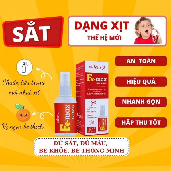 Thực phẩm bảo vệ sức khỏe Fe-max Iron Spray