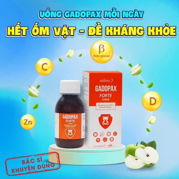 Combo 2 Siro Tăng Đề Kháng Bé GADOPAX FORTE (từ 0 tuổi)