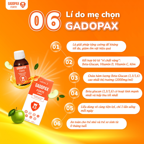 Siro Tăng Đề Kháng Bé GADOPAX FORTE (từ 0 tuổi)