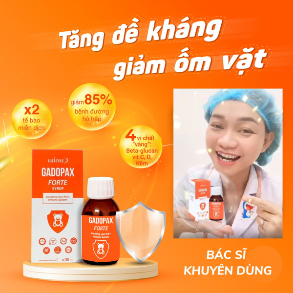 Combo 2 Siro Tăng Đề Kháng Bé GADOPAX FORTE (từ 0 tuổi)