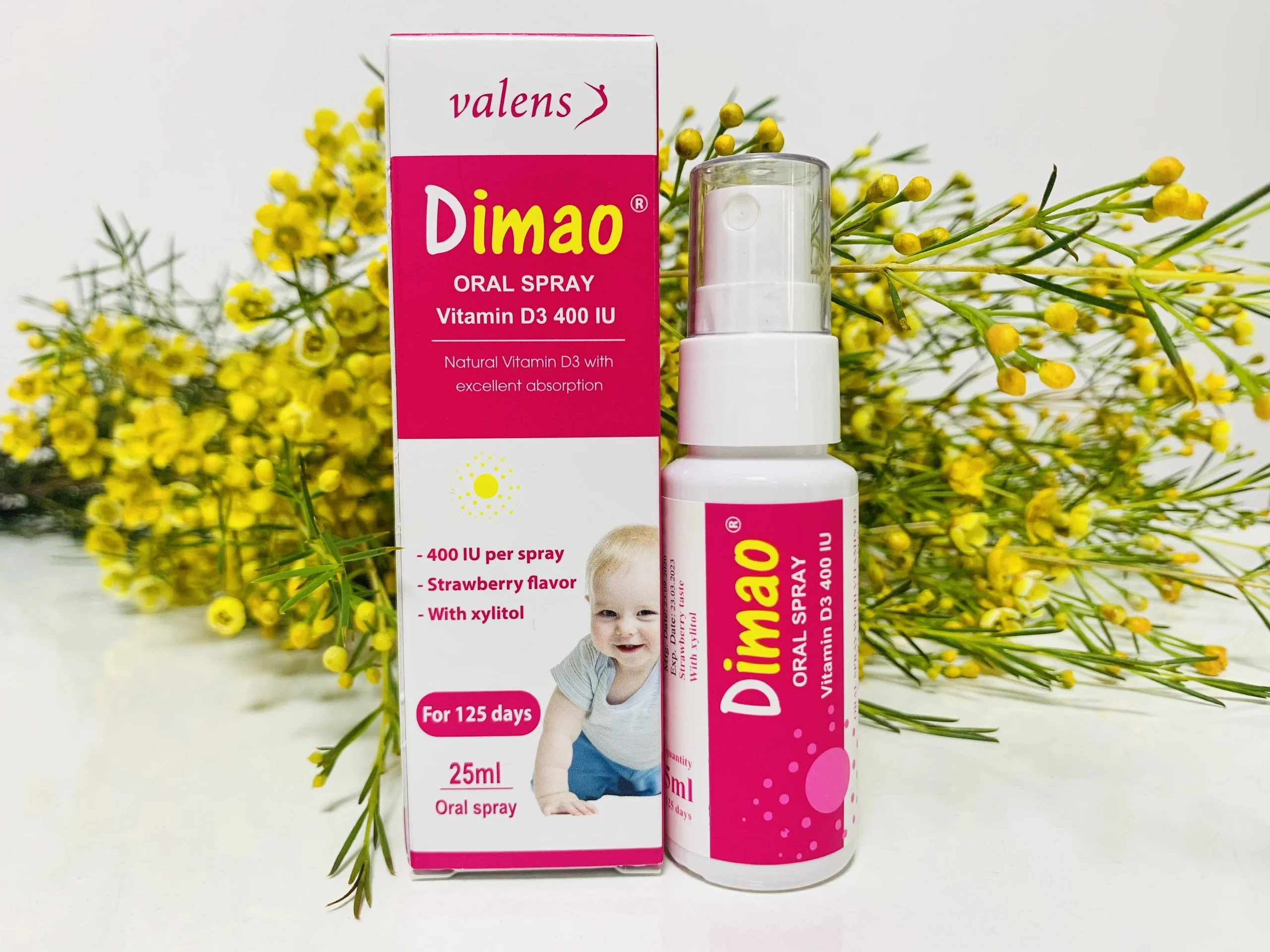 Combo 2 Xịt bổ sung Vitamin D3 thuần DIMAO ORAL SPRAY 400IU