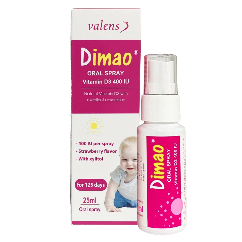 Combo 2 Xịt bổ sung Vitamin D3 thuần DIMAO ORAL SPRAY 400IU