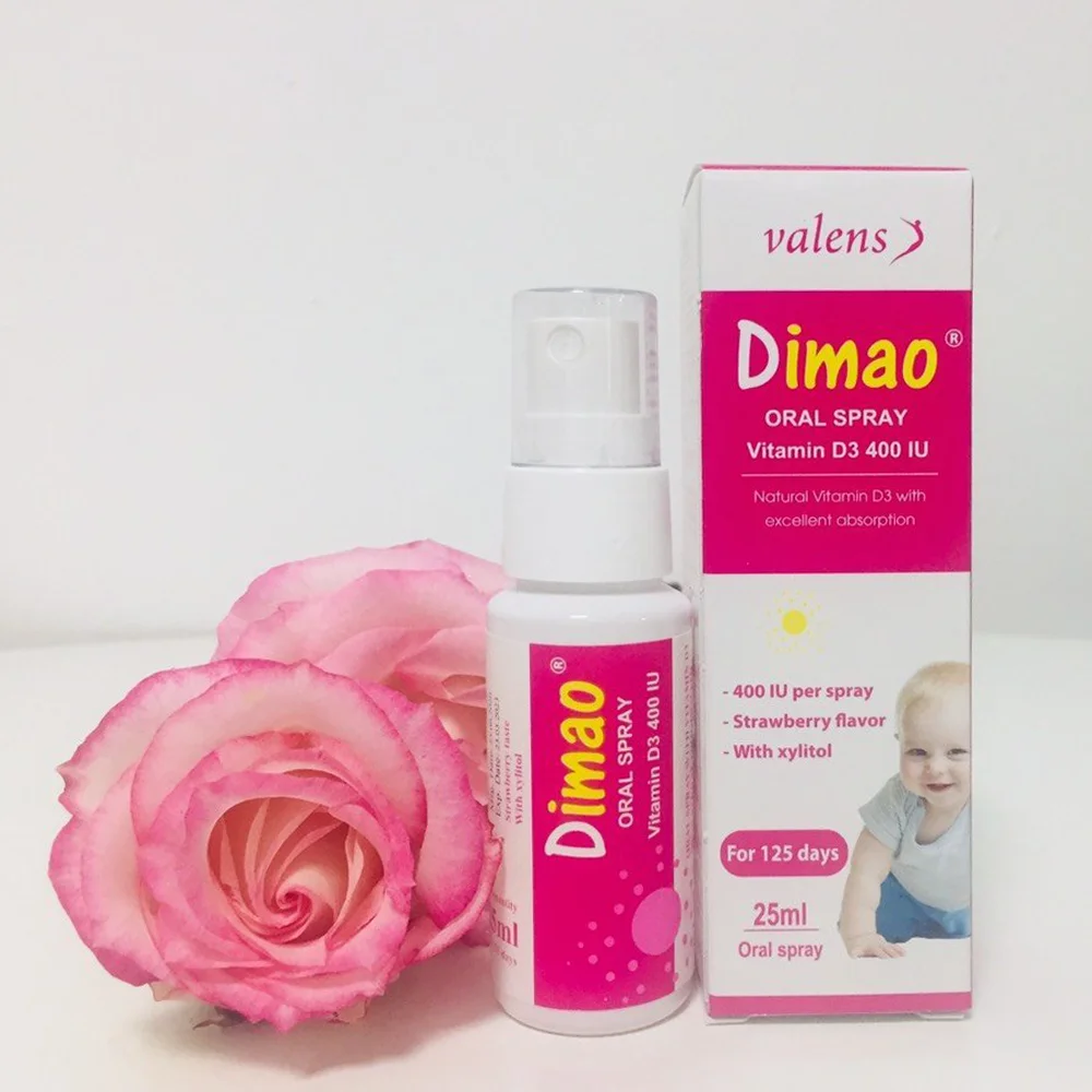 Combo 2 Xịt bổ sung Vitamin D3 thuần DIMAO ORAL SPRAY 400IU