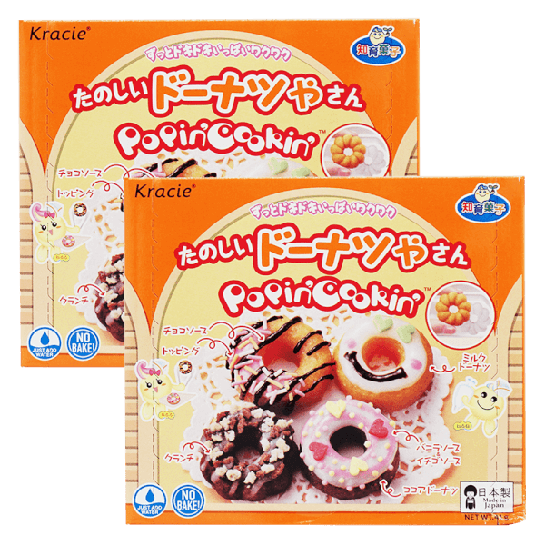 Combo 2 Kẹo sáng tạo bánh Donuts - Popin cookin Tanoshii Donuts New