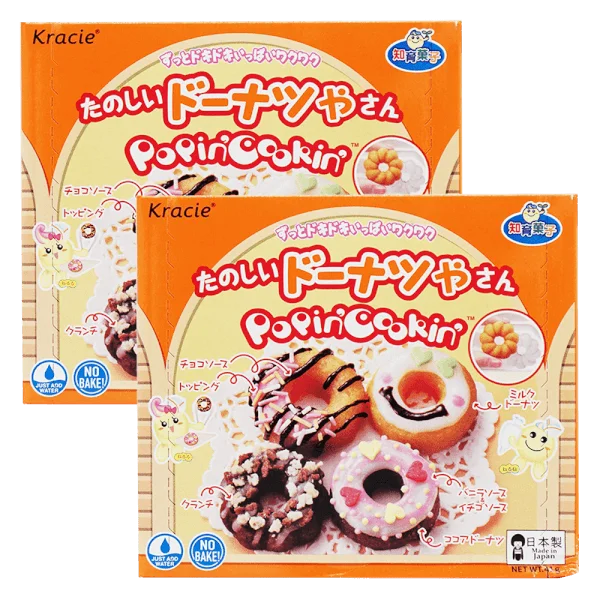 Combo 2 Kẹo sáng tạo bánh Donuts - Popin cookin Tanoshii Donuts New