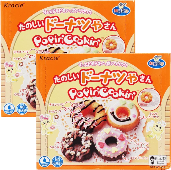 Combo 2 Kẹo sáng tạo bánh Donuts - Popin cookin Tanoshii Donuts New