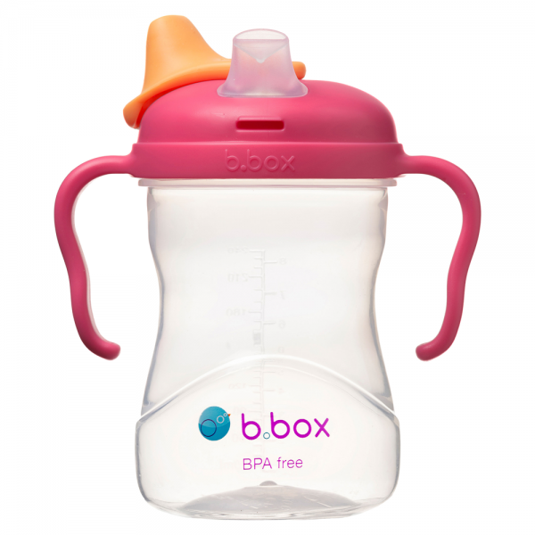 Bình uống nước vòi sillicone Bbox 240ml (màu hồng, Bbox-621)