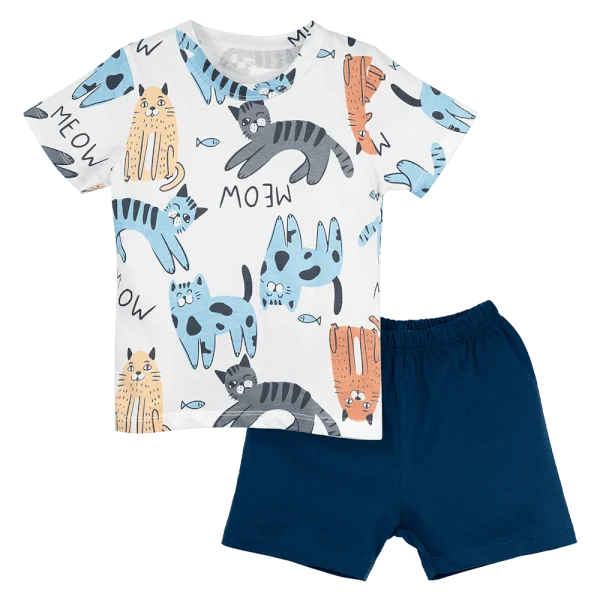 Bộ bé trai ngắn Animo Easy HN0724065 (1-4Y,Trắng)