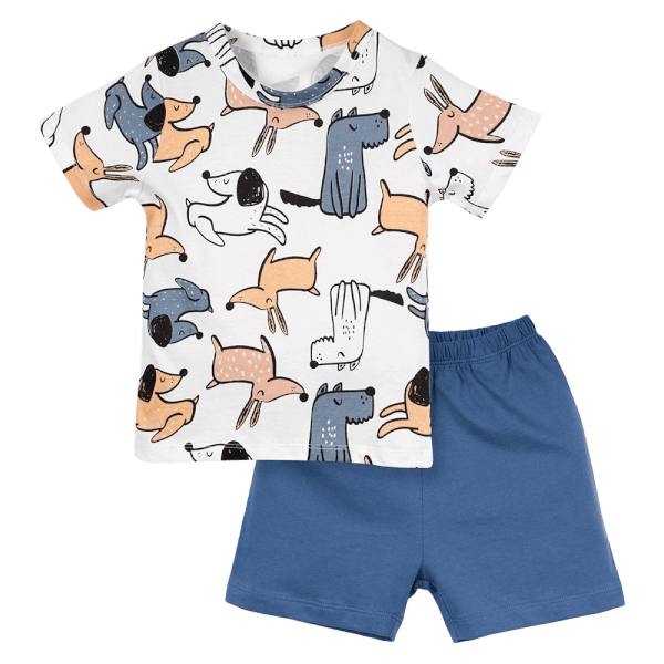 Bộ bé trai ngắn Animo Easy HN0724058 (1-4Y,Trắng)