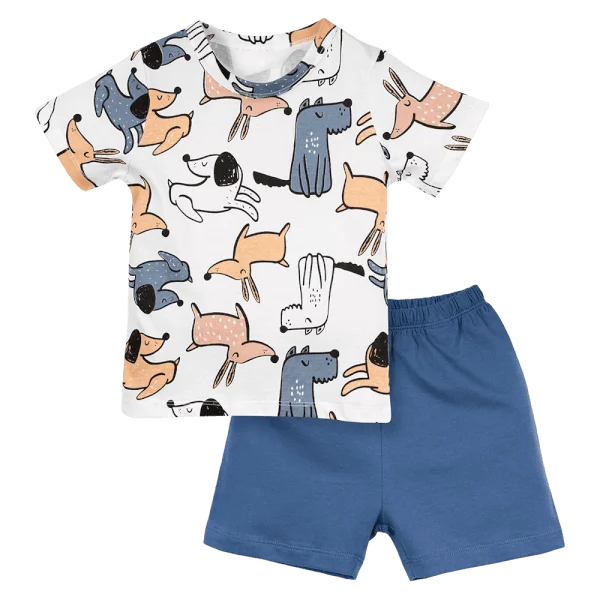Bộ bé trai ngắn Animo Easy HN0724058 (1-4Y,Trắng)