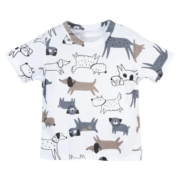 Bộ bé trai ngắn Animo Easy HN0724053 (1-4Y,Xám nhạt)