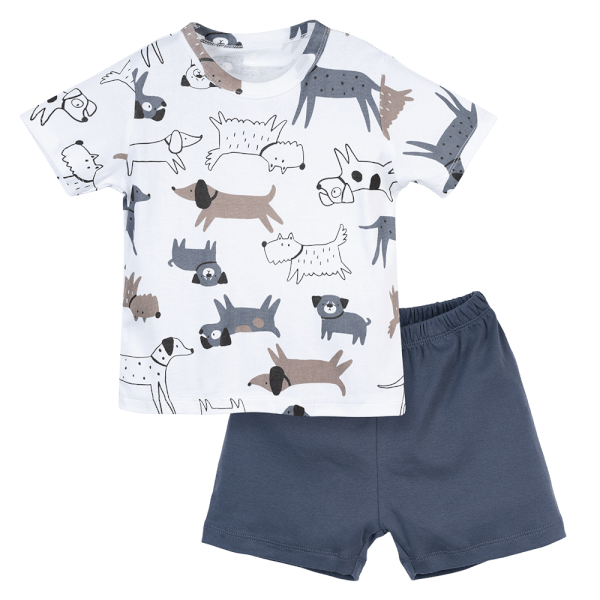 Bộ bé trai ngắn Animo Easy HN0724053 (1-4Y,Xám nhạt)