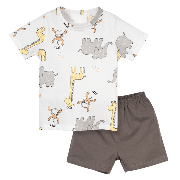 Bộ bé trai ngắn Animo Easy HN0724050 (1-4Y,Trắng)