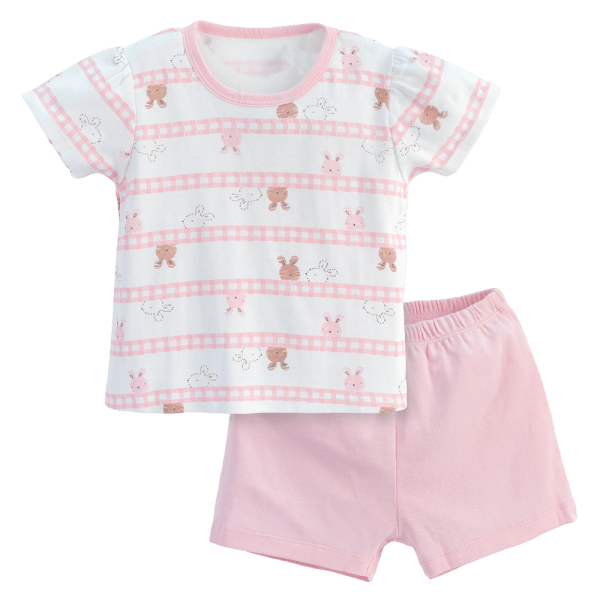 Bộ bé gái ngắn Animo Easy KN0724047 (1-4Y,Hồng)